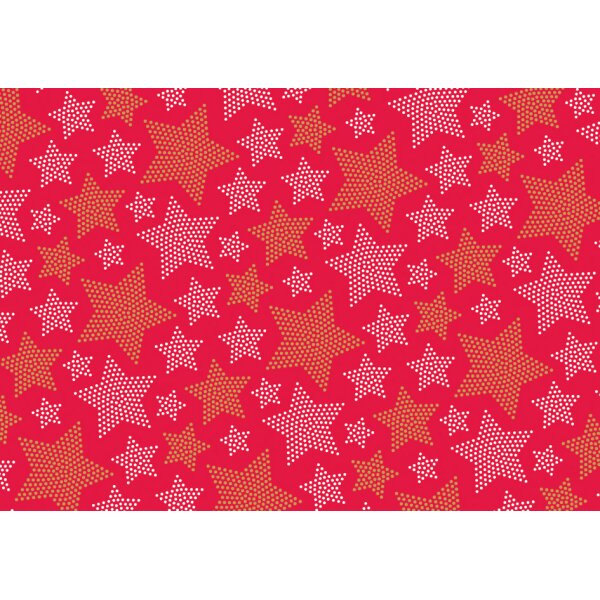 SUSY CARD Papier cadeau de Noël étoiles