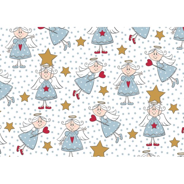 SUSY CARD Papier cadeau de Noël étoiles