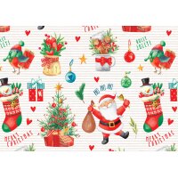 SUSY CARD Papier cadeau de Noël étoiles