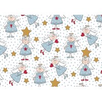 SUSY CARD Papier cadeau de Noël étoiles