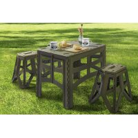 keeeper Table de camping pliante timo, M, nordic-grey