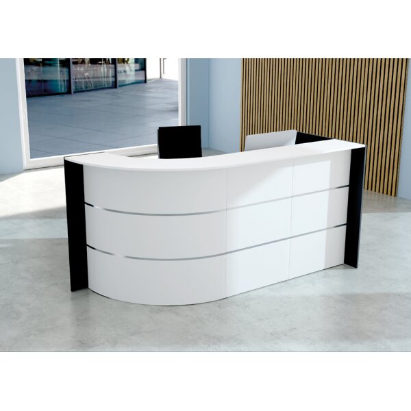 kerkmann Comptoir arrondi BARI up & down, blanc