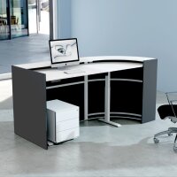 kerkmann Comptoir arrondi BARI up & down, blanc