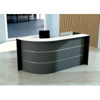 kerkmann Comptoir arrondi BARI up & down, blanc