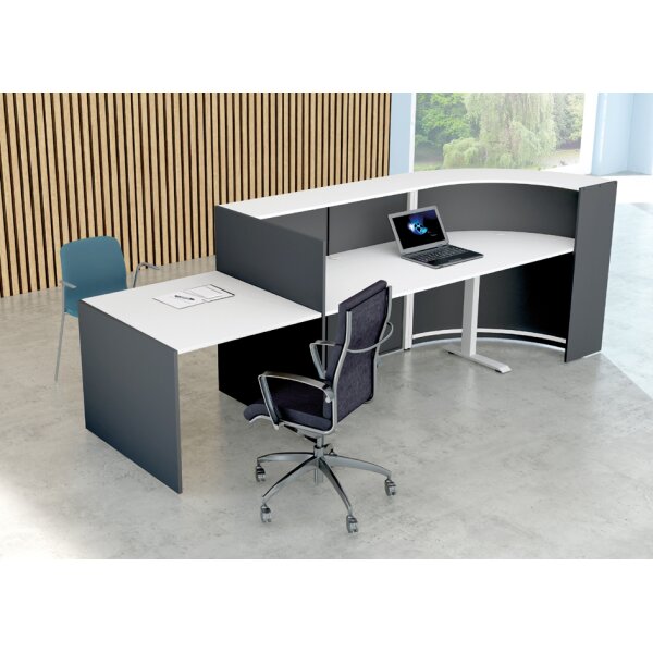 kerkmann Comptoir arrondi BARI up & down avec espace conseil