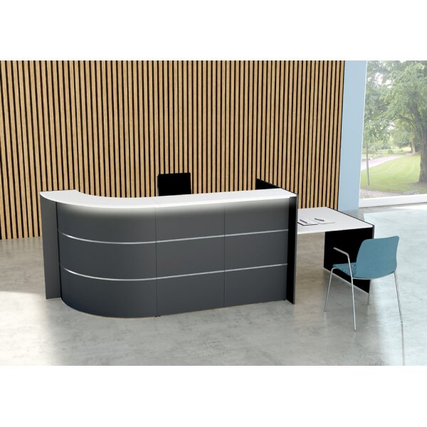 kerkmann Comptoir arrondi BARI up & down avec espace conseil