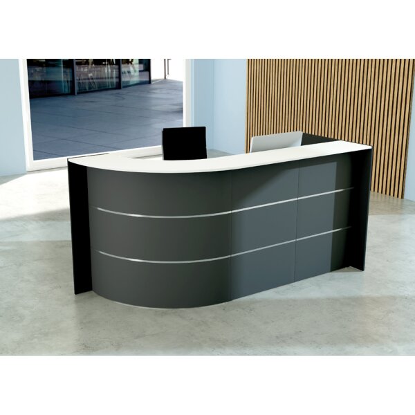 kerkmann Comptoir arrondi BARI up & down, anthracite