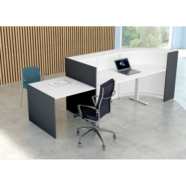 kerkmann Comptoir arrondi BARI up & down avec espace conseil