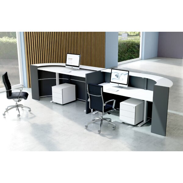 kerkmann Comptoir arrondi BARI up & down, grand, anthracite