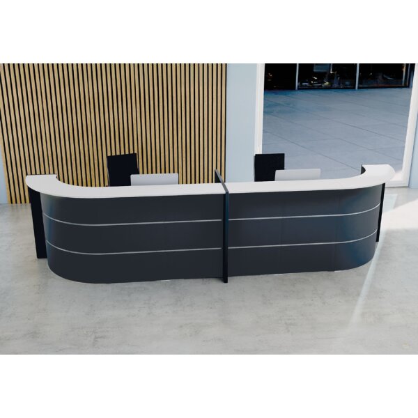 kerkmann Comptoir arrondi BARI up & down, grand, anthracite