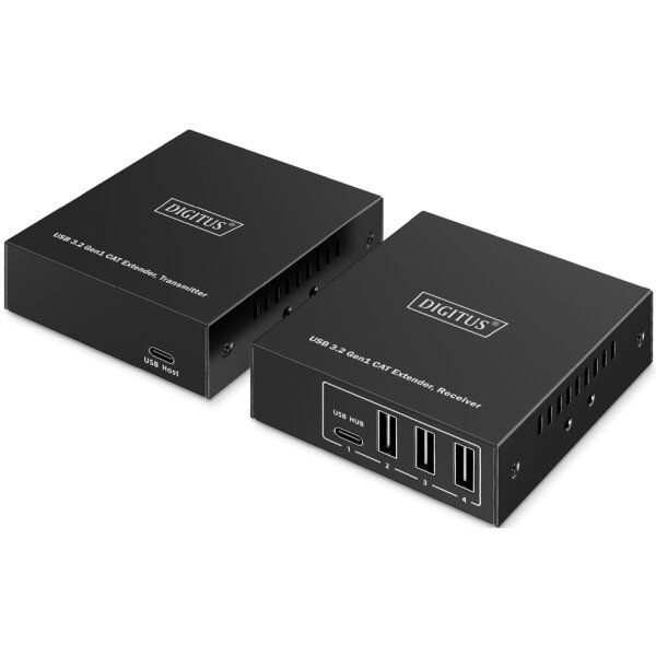DIGITUS Extenseur USB 3.2 Gen1, 5 Gbps, 4 ports, noir