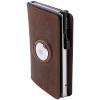 CLICKSAFE Portefeuille SLIM avec logement AirTag, noir