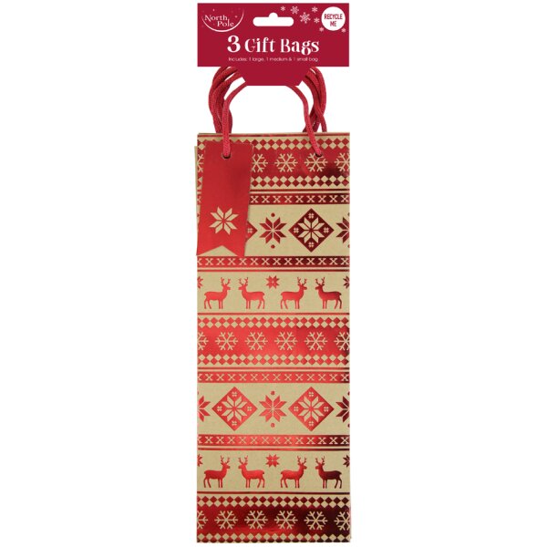 Clairefontaine Weihnachts-Flaschent&uuml;te, 3er Set