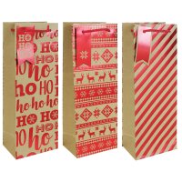 Clairefontaine Weihnachts-Flaschentüte, 3er Set