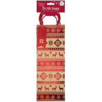 Clairefontaine Weihnachts-Flaschentüte, 3er Set