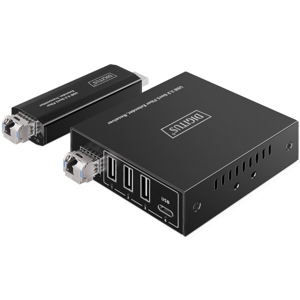 DIGITUS Extenseur USB 3.2 Gen1, 4 ports, fibre, 20 km