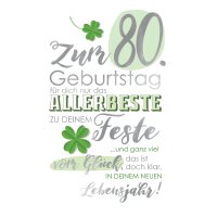 CACTUS Geburtstagskarte "Kleeblatt" - 60. Geburtstag