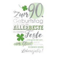 CACTUS Geburtstagskarte "Kleeblatt" - 60. Geburtstag
