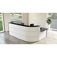 kerkmann Theke Cento 9 mit Beratungsplatz, weiss anthrazit