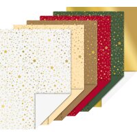 HEYDA Bastelkarton-Block "Weihnachtssterne",...