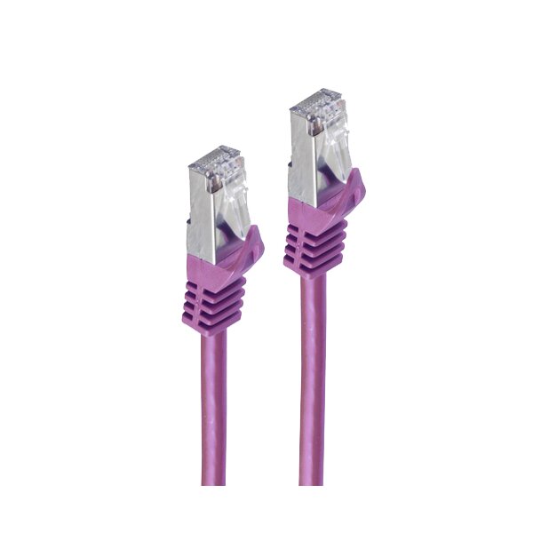 shiverpeaks Câble patch, Cat. 6A, S/FTP, 7,5 m, magenta
