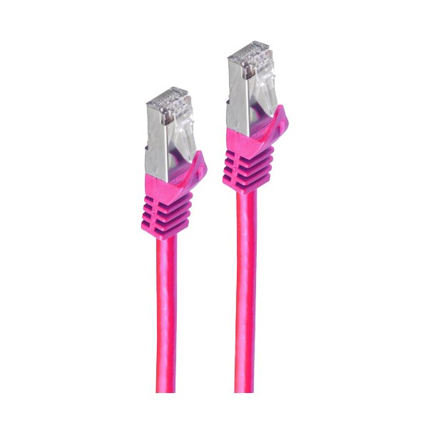 shiverpeaks Câble patch, Cat. 6A, S/FTP, 2,0 m, magenta