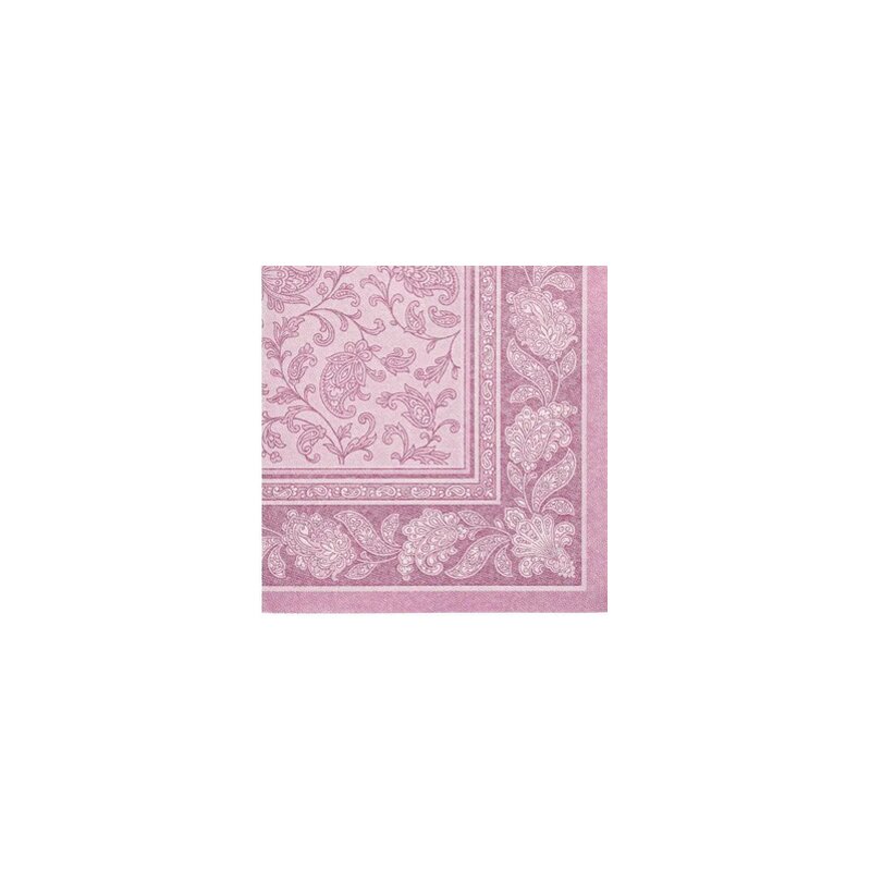 50 Servietten ROYAL Collection | 1/4-Falz 40x40 Cm | Schwarz Mit Ornament-Druck | Tissue 54 G/m²
