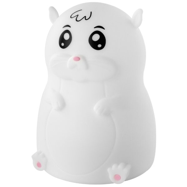 ANSMANN Veilleuse en silicone Hamster Lilli, blanc