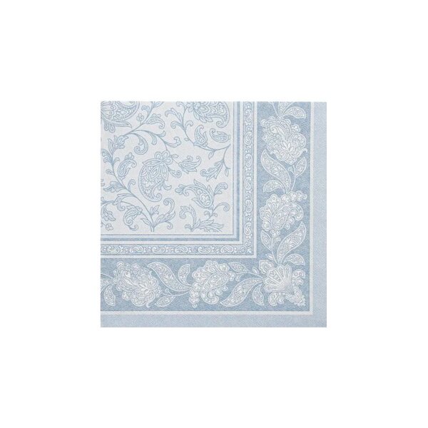 PAPSTAR Serviette ROYAL Collection Ornaments bleu arctique