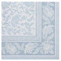 PAPSTAR Serviette ROYAL Collection Ornaments bleu arctique