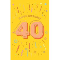 SUSY CARD Geburtstagskarte "Zahlen" - 40....