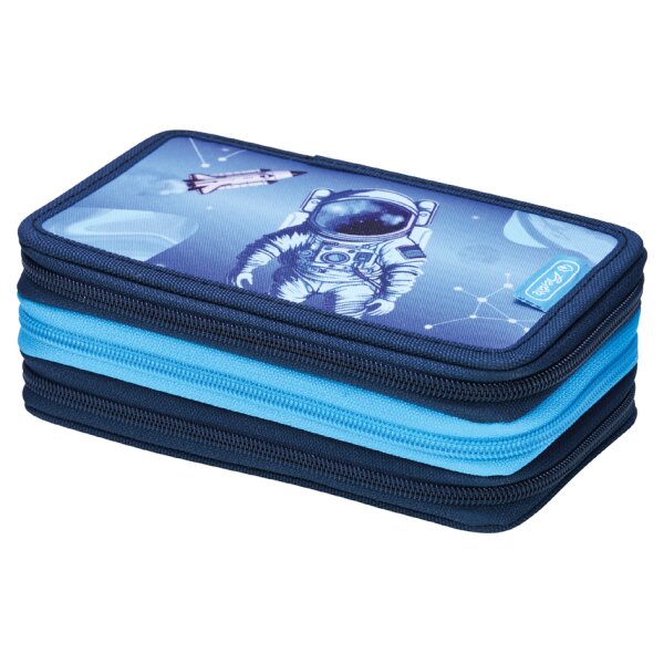 herlitz Étui scolaire triple Cosmic Explorer, 31 pièces