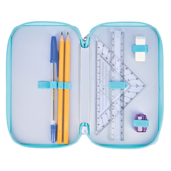 herlitz Étui scolaire double Lucky Horse, 23 pièces