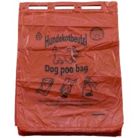 dm-folien Hundekotbeutel, 200 x 320 mm, geblockt, rot
