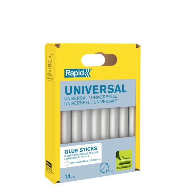 Rapid Klebepatrone Universal Weiss, Durchmesser: 12 mm