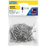Rapid Blindniete Standard, 3,2 x 8 mm, aus Aluminium