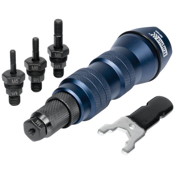 Rapid Adaptateur/riveteur RP160, alu/acier, bleu