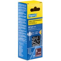 Rapid Rivet aveugle universel, 3,2 x 6 mm, en aluminium