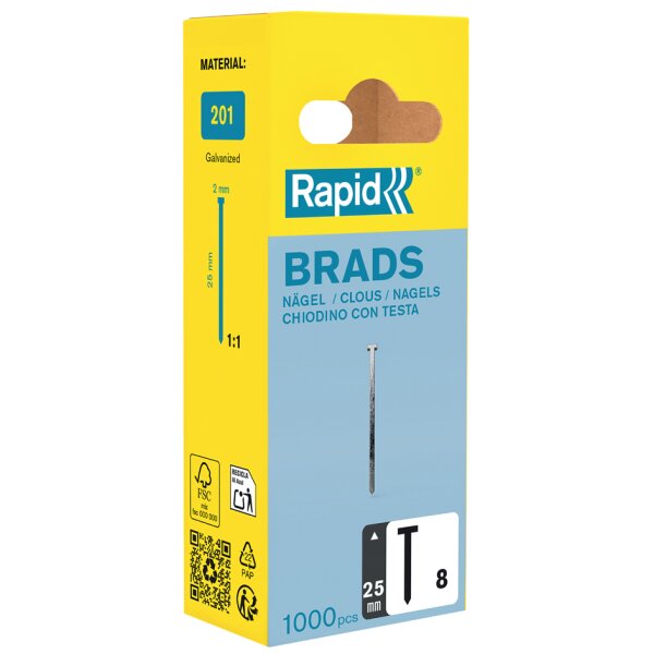 Rapid Nägel Typ 8, 20 mm, galvanisiert, Kleinpackung