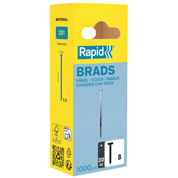 Rapid Nägel Typ 8, 20 mm, galvanisiert, Kleinpackung