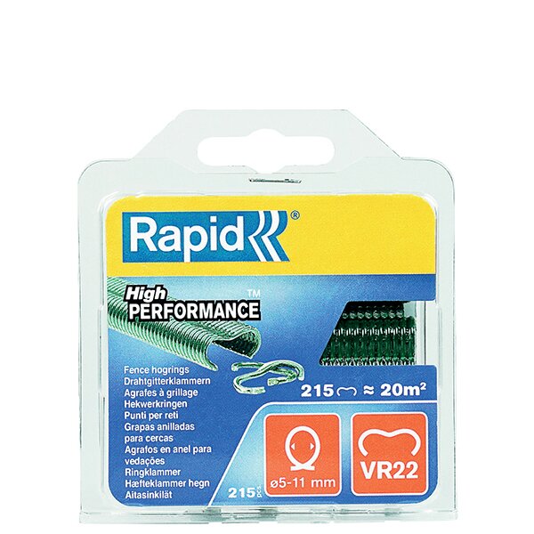 Rapid Agrafe à grillage VR22, revêtement plastique, vert
