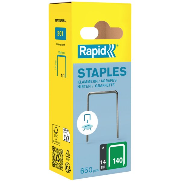 Rapid Flachdrahtklammern Typ 140, 10 mm, Kleinpackung