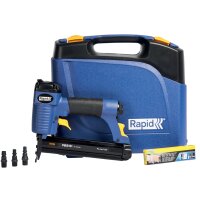 Rapid Druckluft-Nagler -Tacker PBS121, blau gelb, im Koffer