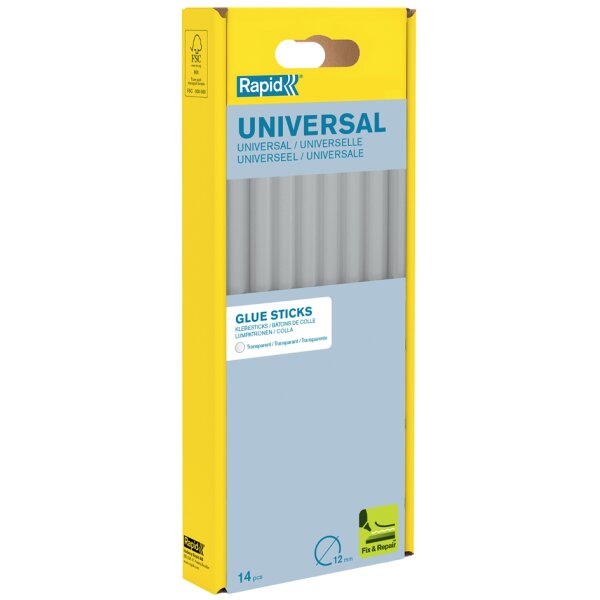 Rapid Klebepatrone Universal Transparent, 12 mm Durchmesser