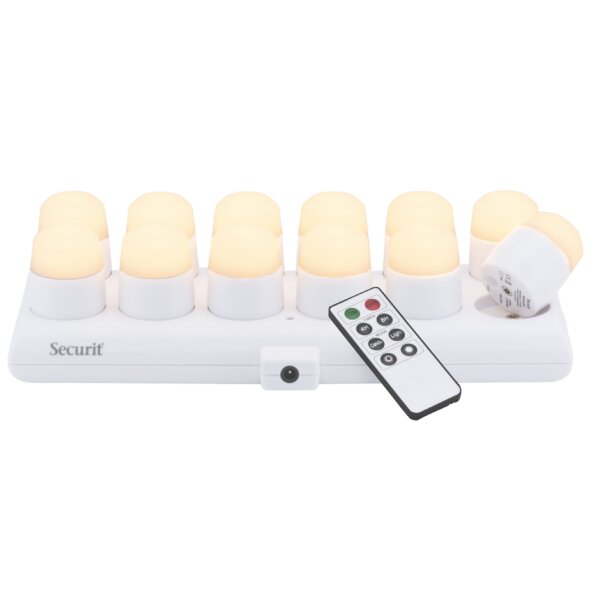 Securit Akku LED-Teelicht-Set AMSTERDAM, Warmweiss