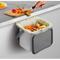 metaltex Poubelle bio Bintex, avec couvercle, gris