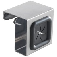 metaltex Handtuchhalter, zum Einhaken, eckig, silber grau