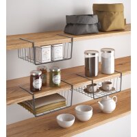 metaltex Panier suspendu Kanguro 40 LAVA, noir mat