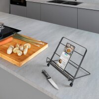 metaltex Support pour livre de recettes Tokyo LAVA, noir mat