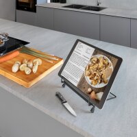 metaltex Support pour livre de recettes Tokyo LAVA, noir mat